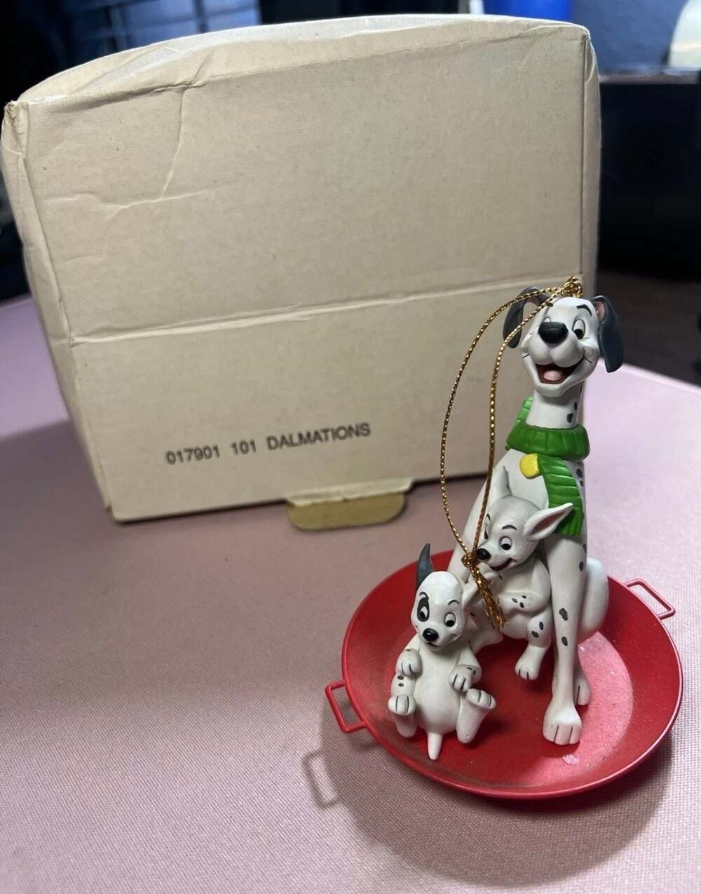 Disney 101 Dalmatians Christmas Ornament with Pongo and Puppies on Sled
